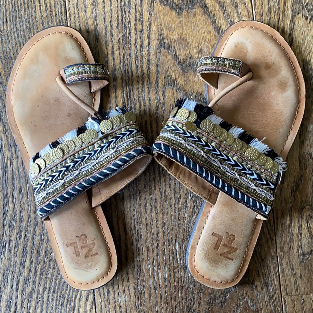 Indian leather sandals.